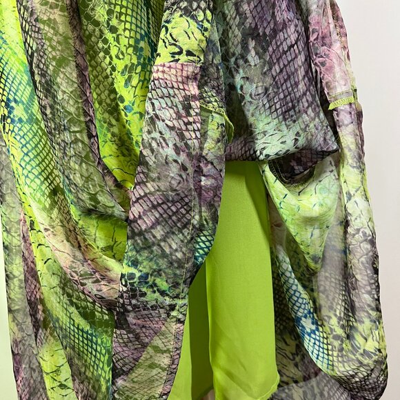 Reba Size 16 Sleeveless Snakeskin Print Dress Embellished - Picture 6 of 13